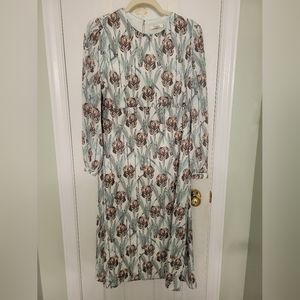 Darling London floral long-sleeve maxi dress, US size 8 (NWOT)
